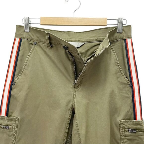 Athleta Summit Cotton Cargo Pant in Tortuga Olive Side Stripe Women’s Size 4 - Picture 8 of 15